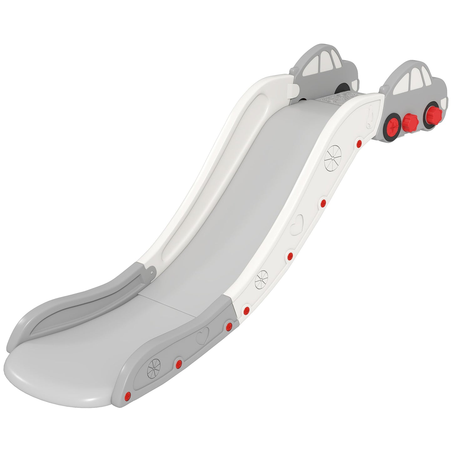 AIYAPLAY Kids Slide for Bed, Sofa, with Extended Length, Easy to assemble and Store, Grey