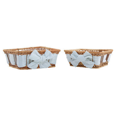 Natural Lined Fern Basket Set