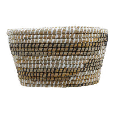 Lidi Oval Straw Basket Set
