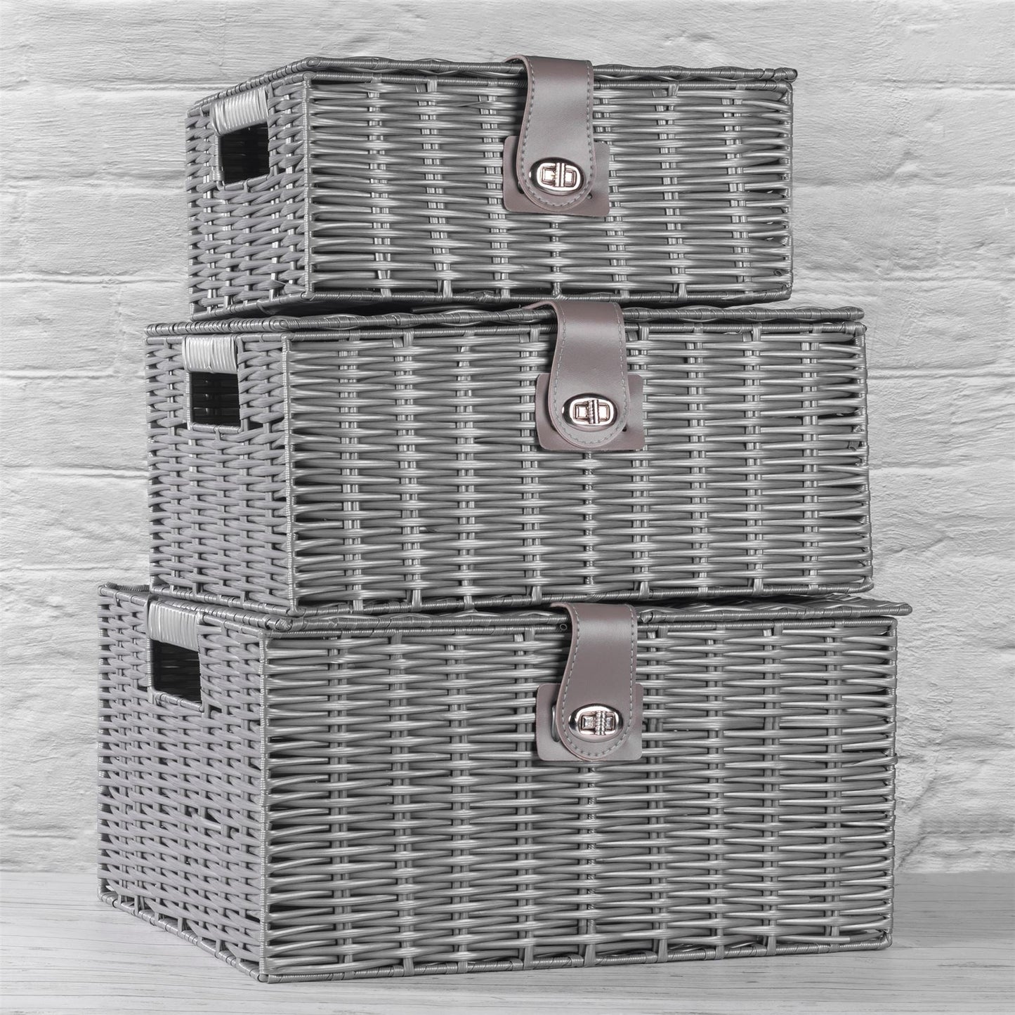 Grey Woven Storage Baskets |M&W