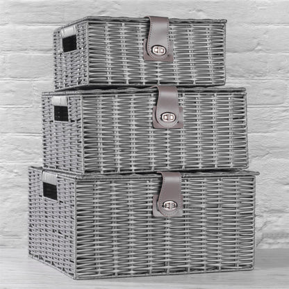 Grey Woven Storage Baskets |M&W