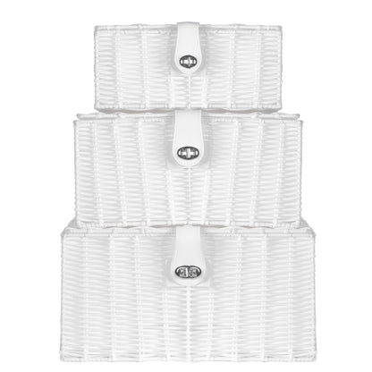 White Woven Storage Baskets |M&W