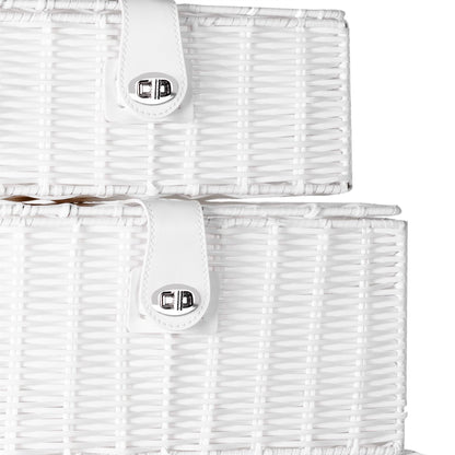 White Woven Storage Baskets |M&W