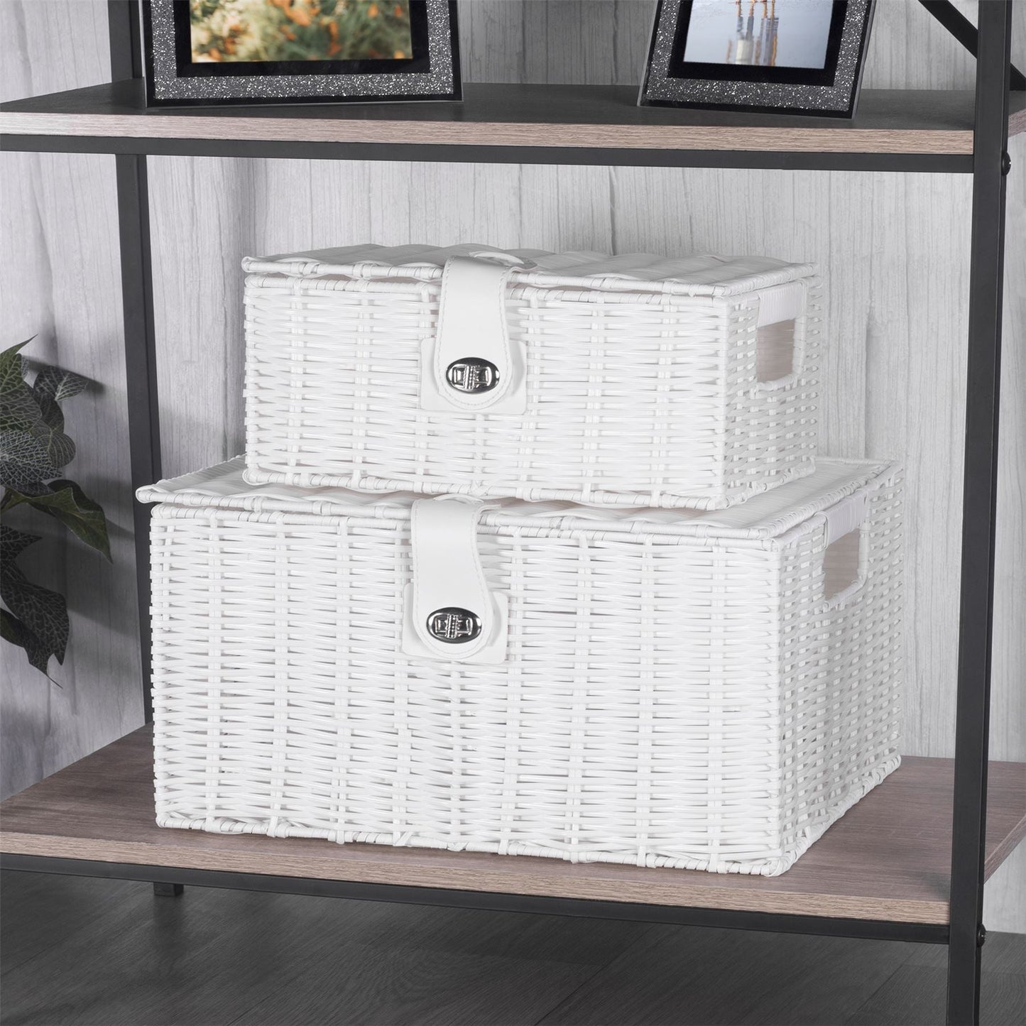 White Woven Storage Baskets |M&W