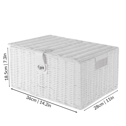 White Woven Storage Baskets |M&W
