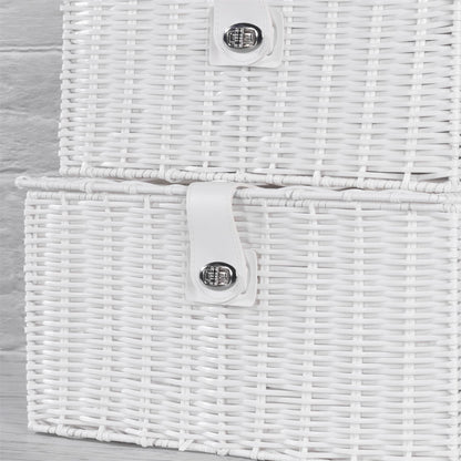 White Woven Storage Baskets |M&W