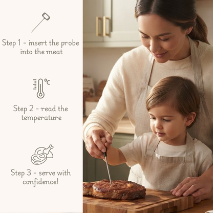 LCD Touchscreen Meat Thermometer