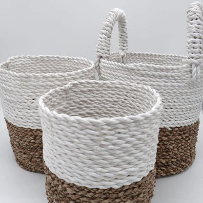 Natural Seagrass Storage Basket Set