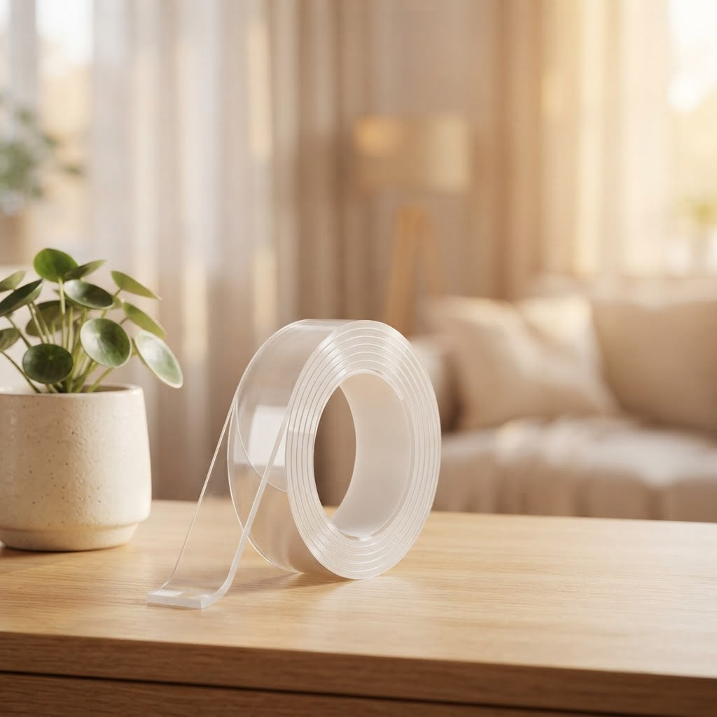 Double sided reusable tape