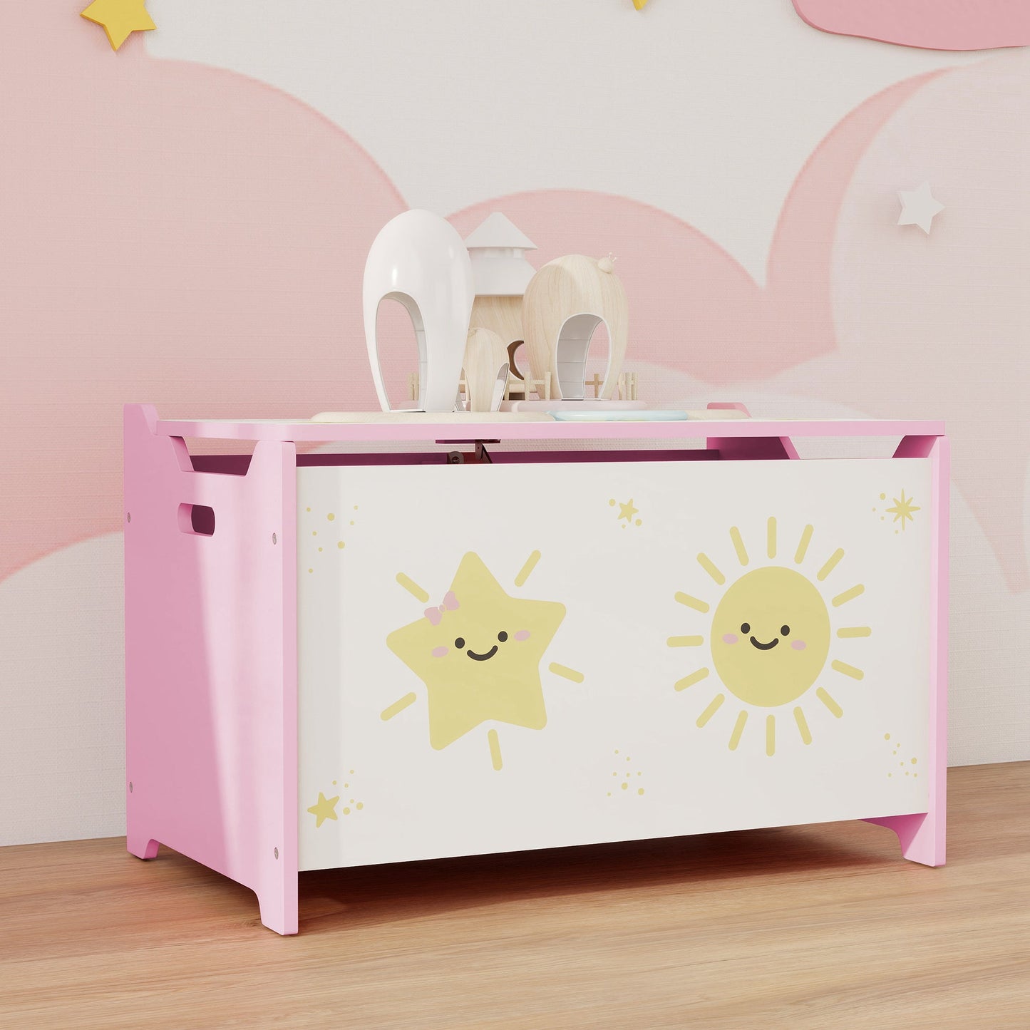 AIYAPLAY Pink Toy Box
