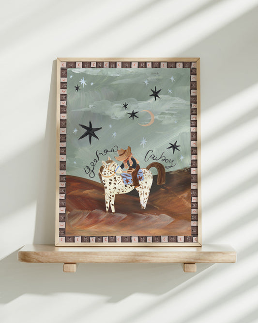 Desert Cowboy Art Print