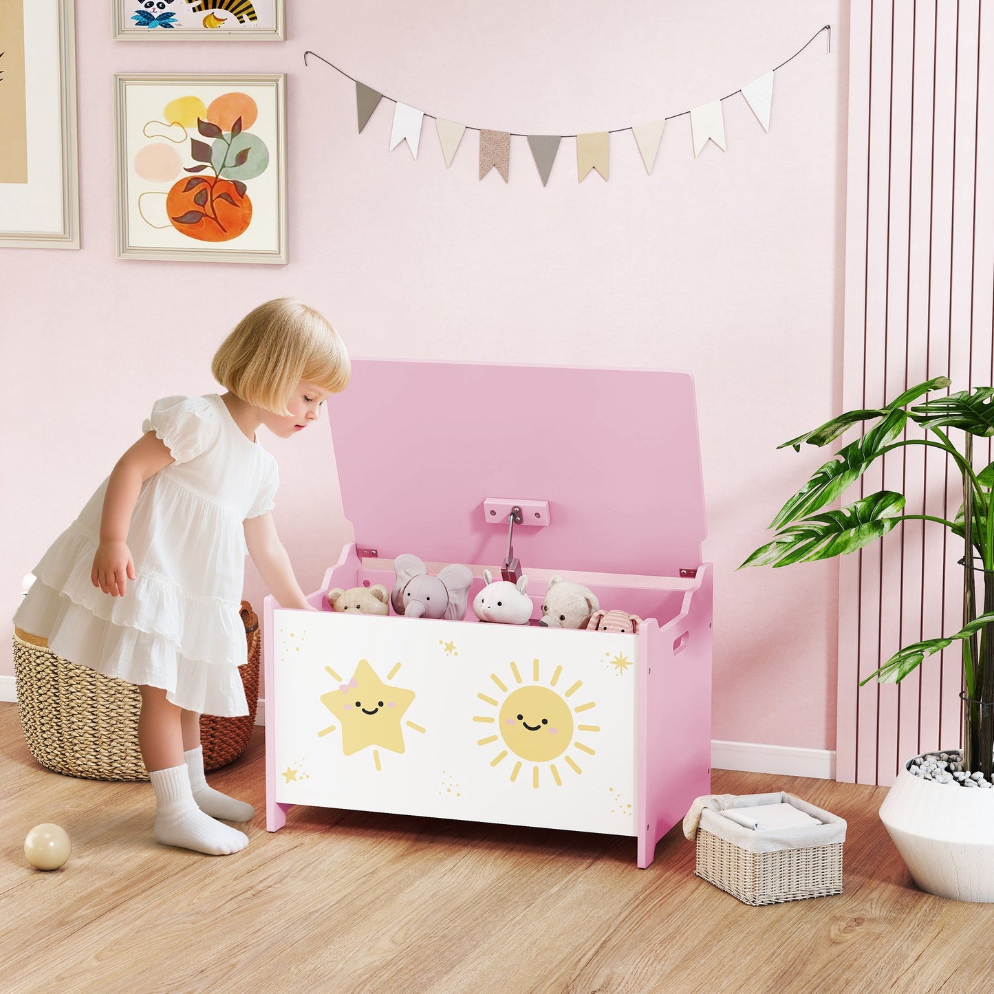 AIYAPLAY Pink Toy Box