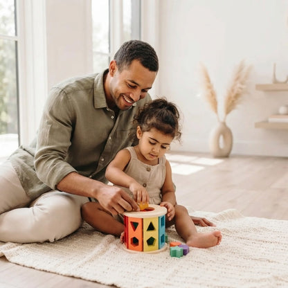 Melissa & Doug Match & Roll Wooden Shape Sorter