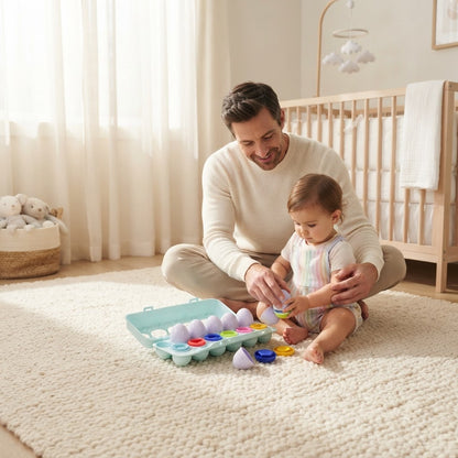 12x Egg Box Sensory Game