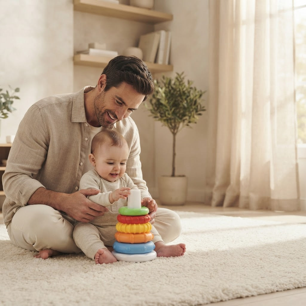 Baby's Colourful Stacking Rings Early Development Sensory Toy