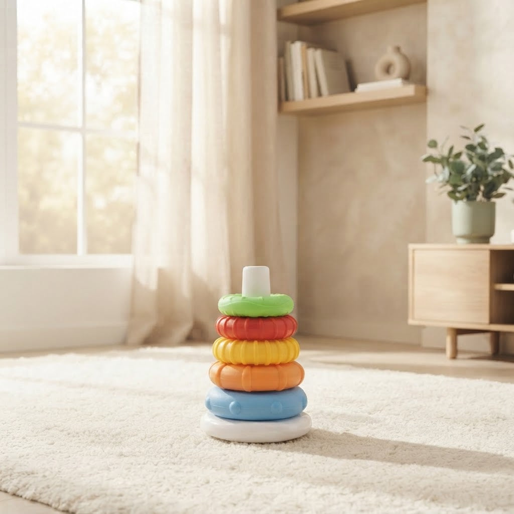 Baby's Colourful Stacking Rings Early Development Sensory Toy