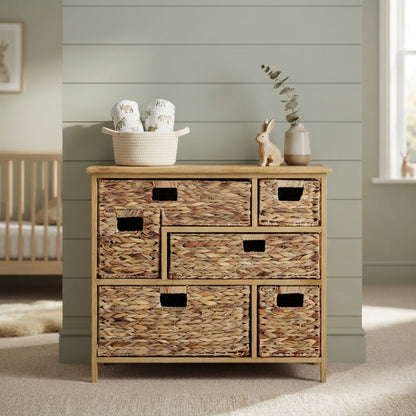 Storage Unit with 6 Water Hyacinth Drawers | Padstow