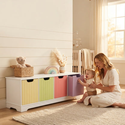 Isla 4-Coloured Box Storage Unit