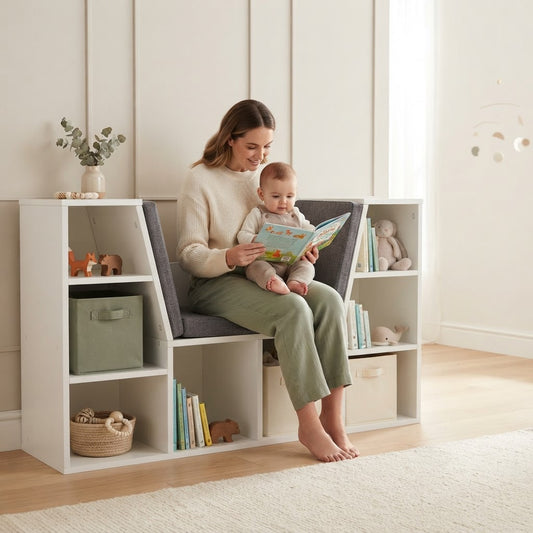 Storage Bench and Bookshelf