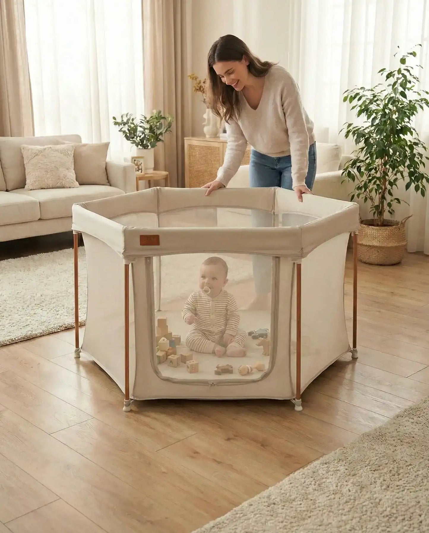 JOY Foldable Playpen - Beige