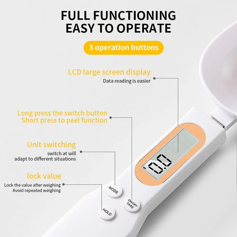 Mini Digital Spoon Scale - LCD Electronic Measuring Spoon