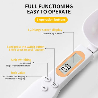 Mini Digital Spoon Scale - LCD Electronic Measuring Spoon