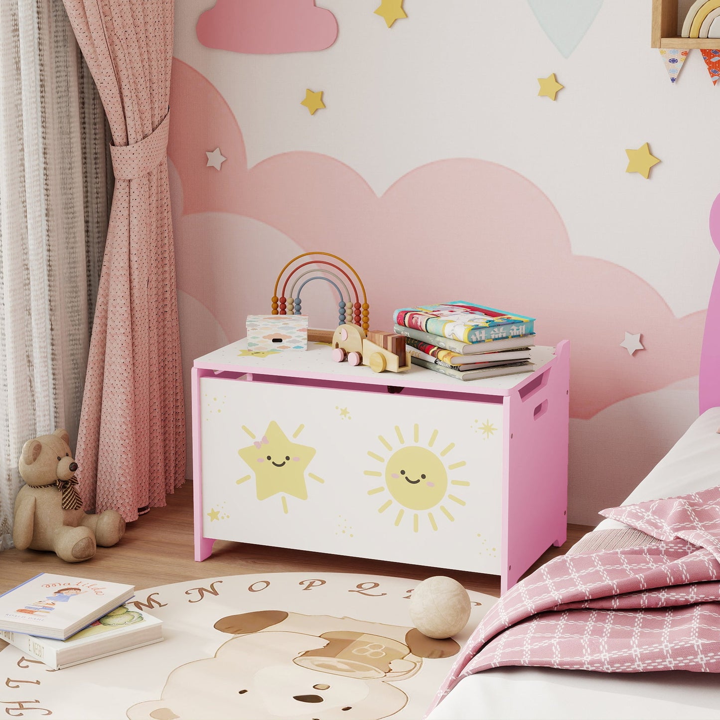 AIYAPLAY Pink Toy Box