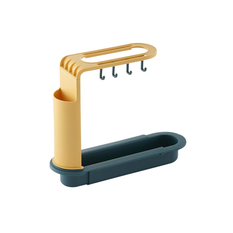 2 PCS Sink Telescopic Storage Drain Rack (Blue)