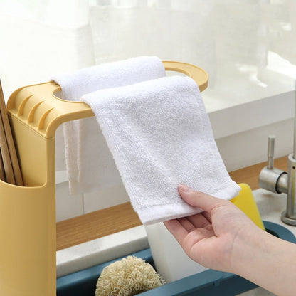 2 PCS Sink Telescopic Storage Drain Rack (Blue)