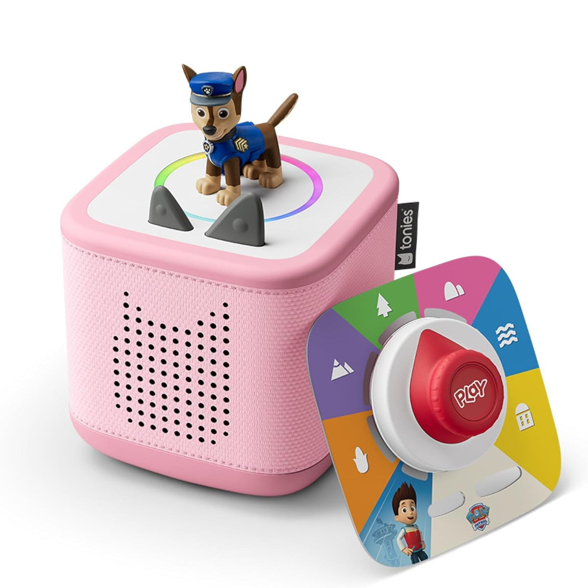 Tonies Toniebox 2 Play Set Including Paw Patrol Chase Tonie, Tonieplay Game & Tonieplay Controller - Cloud Pink