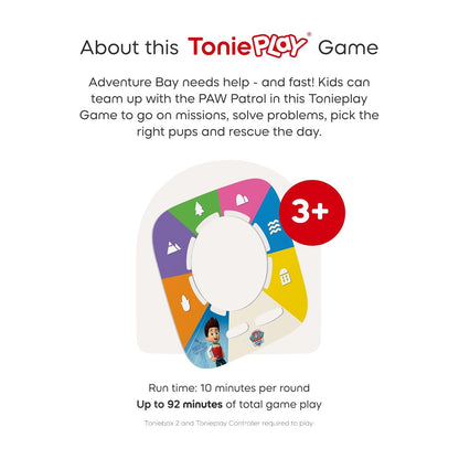 Tonies Toniebox 2 Play Set Including Paw Patrol Chase Tonie, Tonieplay Game & Tonieplay Controller - Moon Grey