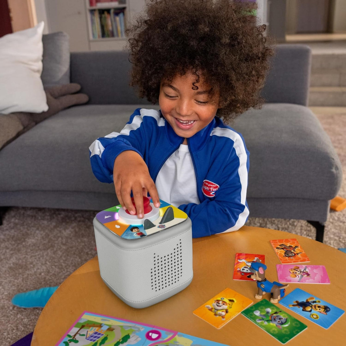 Tonies Toniebox 2 Play Set Including Paw Patrol Chase Tonie, Tonieplay Game & Tonieplay Controller - Moon Grey