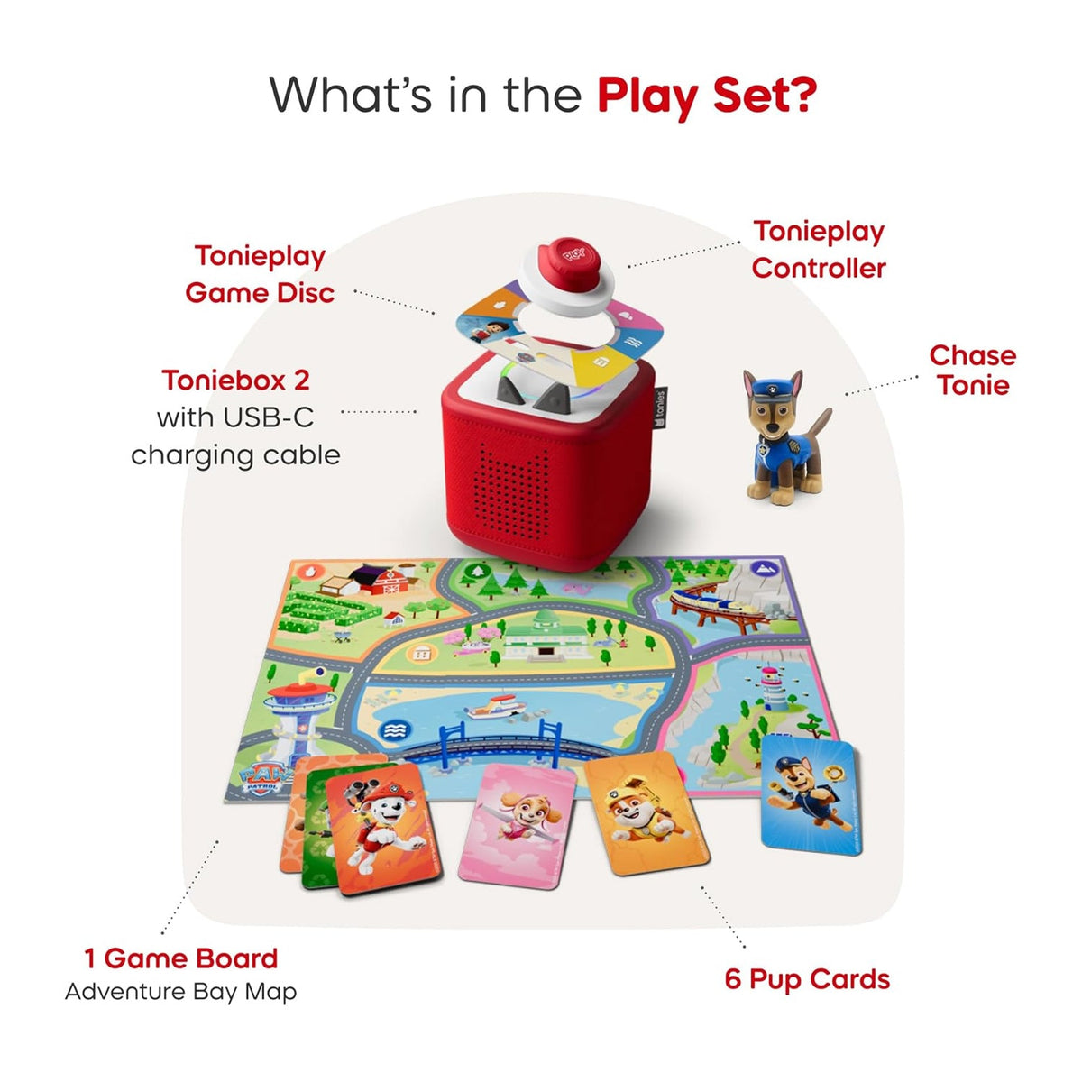 Tonies Toniebox 2 Play Set Including Paw Patrol Chase Tonie, Tonieplay Game & Tonieplay Controller - Tropical Teal