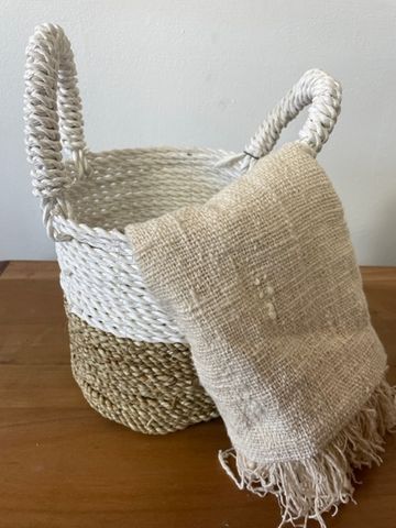 Natural Seagrass Storage Basket Set