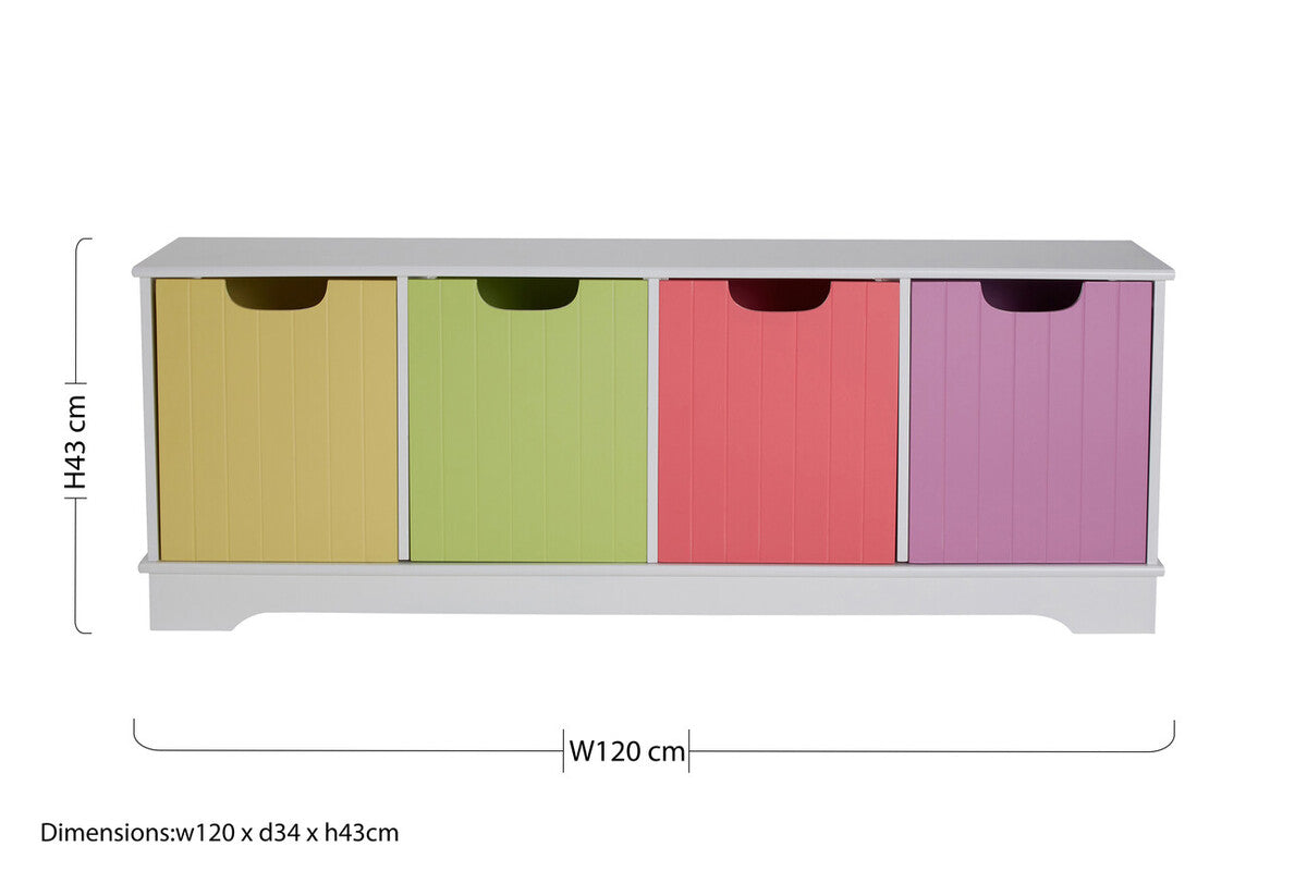 Isla 4-Coloured Box Storage Unit