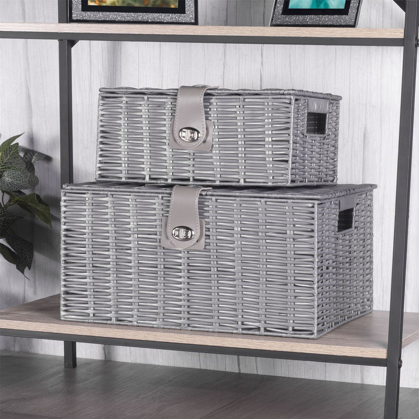 Grey Woven Storage Baskets |M&W