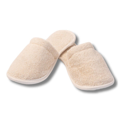 100% Organic Cotton Eco Bath London Natural Towelling Slippers