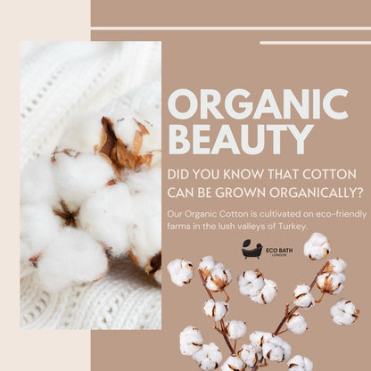 100% Organic Cotton Eco Bath London Natural Towelling Slippers