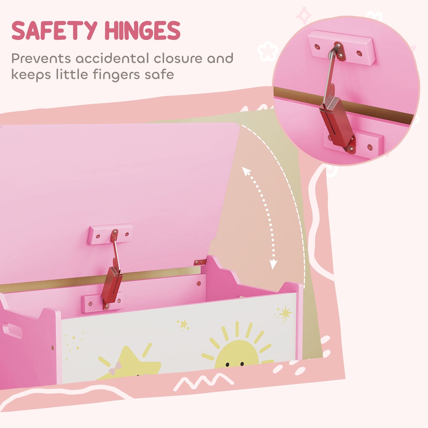 AIYAPLAY Pink Toy Box